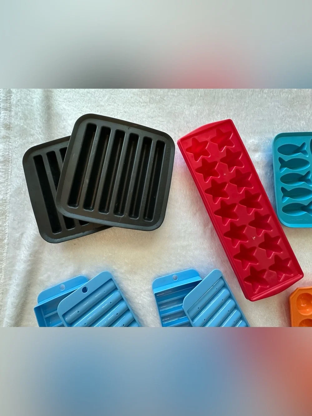 Assorted Silicone Ice Cube and Popsicle Molds